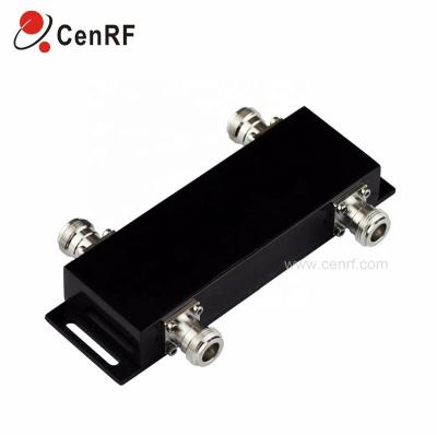 China Low PIM 698-2700MHz 3dB Hybrid RF N-Female Coupler 2in combiner 2out 147*45*25mm for sale