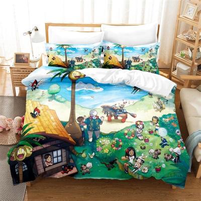 China Anti-static 3pc Duvet Cover, 100% Single Size Cartoon Polyester Microfiber Comforter Kids Bedding Sets for sale