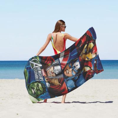 China Custom Compressed Print Quick Dry Soft Light Sand Anime Beach Towel Free Custom,Wholesale Beach Towels,Personalized Beach Towel for sale