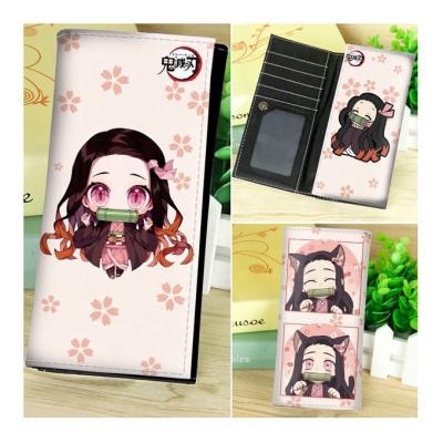 China Waterproof Hot Sale Anime Product Long Blade Tanjirou Nidou Bank Card Demon Slayer Kimetsu No Yaiba Wallet Purse for sale