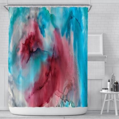 China Viable Wholesale Custom Waterproof Fabric Shower Curtains With Magnet, Shower Curtain Miranda, Polyester Shower Curtain Print for sale