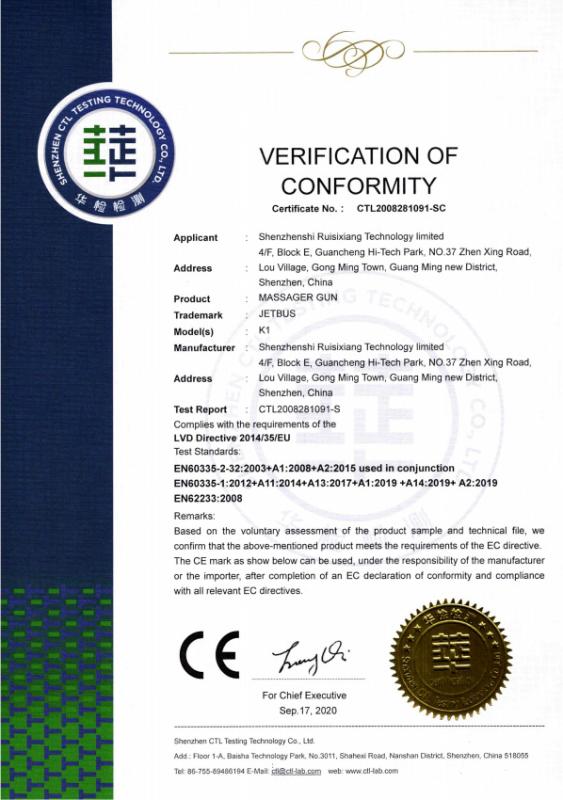 CE - Shenzhen Rui Sixiang Technology Co., Ltd.