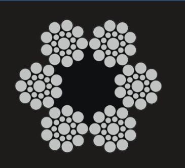 China 6X19 Seale Fibre Core Wire Rope , Drilling Line Wire Rope Galvanized for sale
