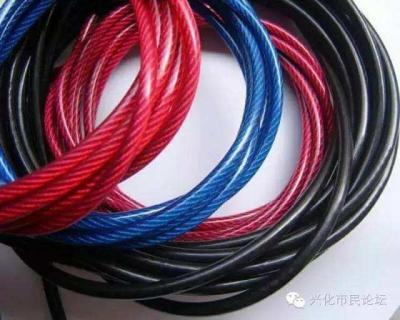 China cercado galvanizado cable de acero revestido de nylon 7x7 alzando el cablecarril de la explotación minera en venta