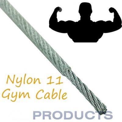 China Cable de acero revestido de nylon, 11 disponibles modificada para requisitos particulares de la cuerda de alambre de acero del gimnasio en venta