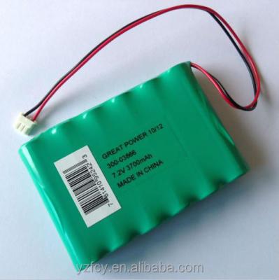 China AA 1.5v Alkaline Battery 7.2v 2400mah Replacement Nimh Battery Pack 14*84*50mm for sale