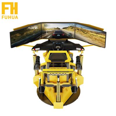 China Win Money Virtual Reality Amusement Park VR Racing Car Simulator 4D Arcade 3 Screen Car Simulator Racing Game Machine Vr Racing Car Simulator for sale