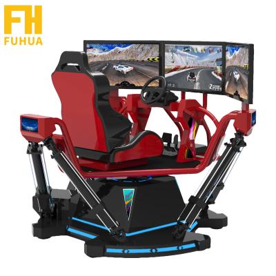 China Hot Sale Virtual Reality Fun VR Driving Simulator 6DOF 3 HD Screen Ps4 Screen vr Car Racing Simulator Ps4 vr car racing for sale