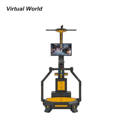 China Win Amusement Park Money VR Arcade Virtual Reality System VR Game Simulator VR Game Walking Shooting Treadmill 110*100*130cm for sale