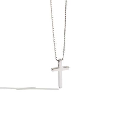 China FASHIONABLE Pendant Cross Box Chain Necklace Jewelry 925 Sterling Silver Necklace NewSN54 new for sale