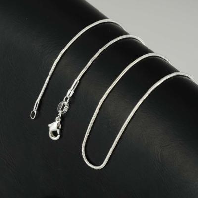 China Hot Sale Fashion 1.2mm Snake Chain Silver Plated Office/Career Necklace for sale