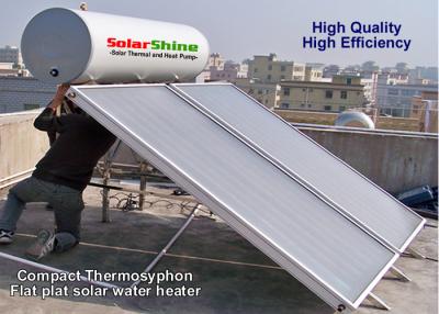 China 1.5 - 3 KW Backup Flat Plate Solar Water Heater 22 MM Connection Type for sale