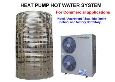 China Energy Saving Commercial Heat Pump Water Heater System Scroll Compressor Type for sale