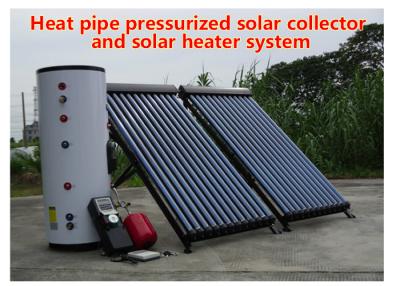 China 150-500 L Tank Heat Pipe Solar Water Heater Pressurized Solar Collector for sale