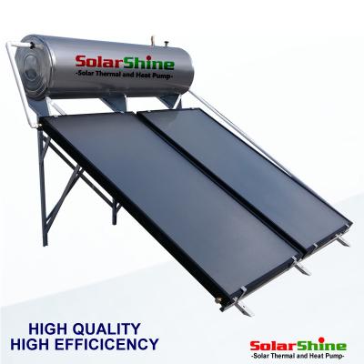 China Compact Type Flat Plate Solar Water Heater 0.6Mpa Residentail Household Usage for sale