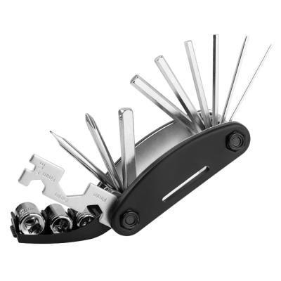 China Aluminum Alloy 16 in 1 Multi-Tool Kit Hex Spoke Cycling Screwdriver Bicycle Repair Tools MTB Mountain Bike Repair Tool for sale