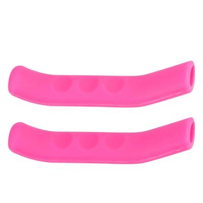 China 1 Pair Pink Silicone Brake Handlebar Protector Brake Lever Rubber Protective Jacket For Xiaomi Not Electric Scooter Accessories for sale