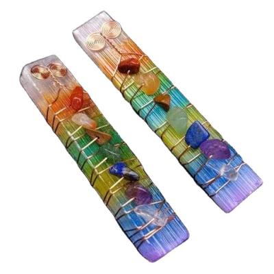 China Wholesale Natural China Gemstone Rainbow Angel Aura Yoga Healing Energy Selenite Seven Stick For Gifts for sale