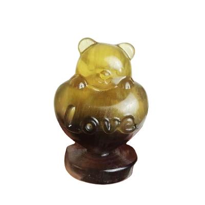 China China Good Price Animal Carving Bear Love. fluorite bear crystal fluorite bear for sale