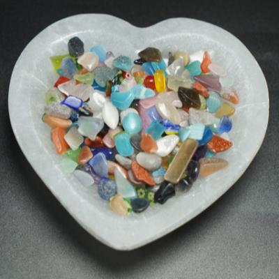 China China Cat Eye Crystal Tumbled Stone Colorful Gravel Chips Mixed Tumbled Stones For Home Decoration for sale