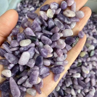 China Europe Popular Monoclinic Stone Crystal System Lilac Lepidolite Tumbled For Decor for sale