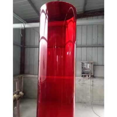 China Factory custom clear PMMA hollow pmma red color acrylic tube and plastic round tube for sale