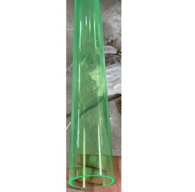 China PMMA Acrylic Green Fluorescent Round Tube Decoration Neon Green Pipe for sale