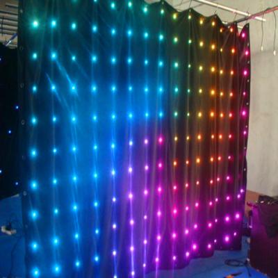 China Best Selling RBG 3in1 Interactive Full Color Party Video Curtain For DJ Bar Stage TV for sale