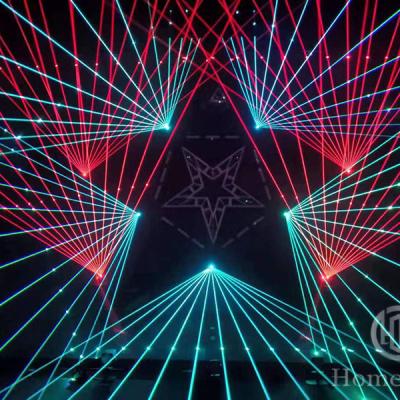 China Wedding Full Color Cube Laser Disco Light Effects Night Bar DMX 512 Animation 2W Full Color Laser Light Professional And Popular In DJ Show Stage for sale