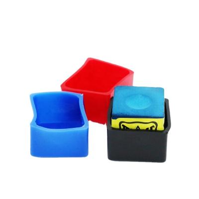 China Pool Snooker Billiard Game Plastic Material And Choice 3 Pcs Of Color Billiards Pool Chalk Cup Holders X3/bag for sale