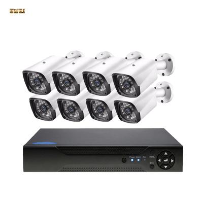 China NIGHT VISION SWGJ 8ch POE HD 1080P H.265 Monitor CCTV Bullet Camera System For Security for sale