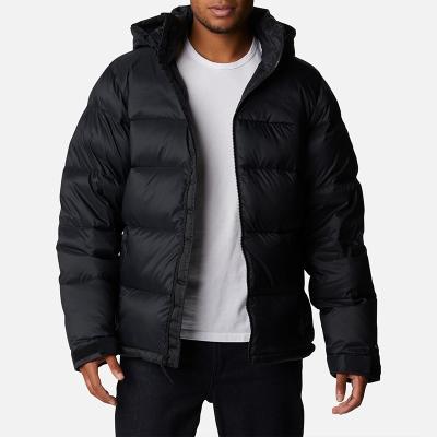 China 2022 New Fashion Men's Waterproof Black Customize Winter Hooded Heating Down Foldable Windproof Jacket for sale