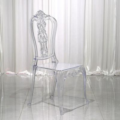 China Modern High Quality Luxury Simple Most Popular Clear Cushion Wedding PU Acrylic Dining Chair for sale