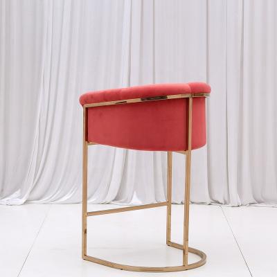 China Modern Chinese Famous Silver Modern Furniture Shiny Metal Bar PU Leather Stainless Steel Gold Chair Bar Stool Commercial Furniture for sale