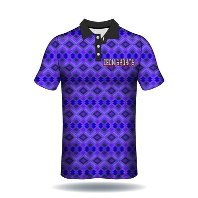 China Cheap Custom Design Purple New Style 90% Polyester+10%Spandex Fashion Quick Dry 100% Polyester+10%Spandex Workout Golf Polo Shirt for sale