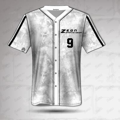 China Hot Selling Baseball Jerseys Antibacterial Wholesale Custom Quick Dry Full Buttons Baseball Jerseys Uniforms for sale