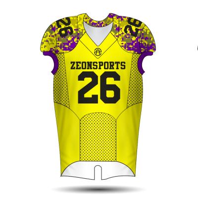 China Antibacterial Custom Design Sublimation Printing Practice Game Fighting Youth American Football Jersey Adult Training Uniform for sale