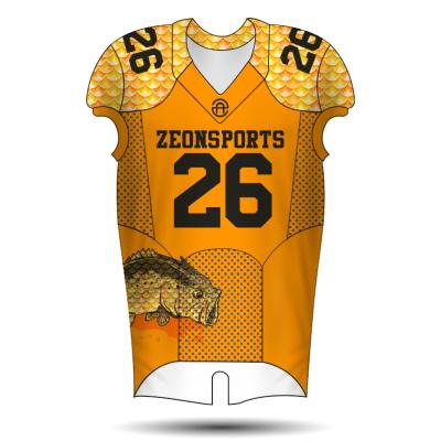 China Antibacterial Custom Design Logo Sublimated American Football Youth Training Team Practice Game Fighting Jersey Adult Uniform for sale