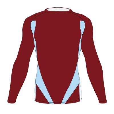 China Antibacterial Fitness Clothing Your Own Professional Sports Long Sleeve Shirts Sublimation Compression Shirt Men Design for sale