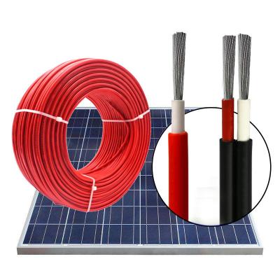 China Home Appliance Double Layer Silicon Insulation Heat Resistant UV Resistance Wire 6mm DC 10AWG Solar Cable For Solar Panel for sale