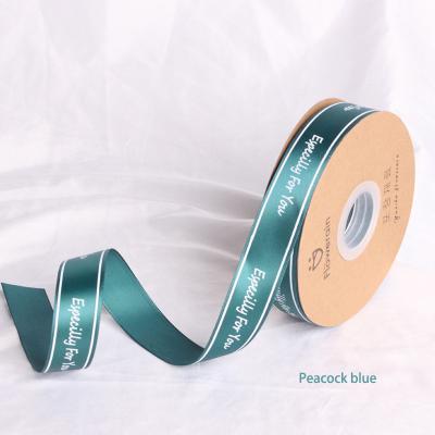 China New Eco-friendly KCCB Letter Ribbon Christmas Cake Box Korean Packing Box Ribbon Gift Box Ribbon English Satin for sale