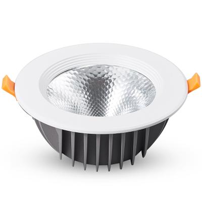 China Modern COB Trimless Spotlight Frosted White Recessed Led Ceiling Lights Anti Glare Downlights for sale