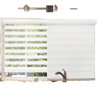 China Minimalist Customized Smart A variety of fabrics are available Motorized Zebra Blinds for sale