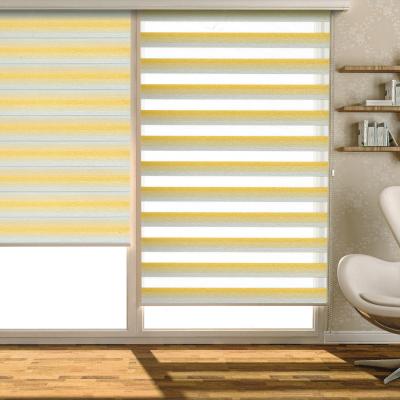 China Modern Easy Installation Mechanism Motorized Windproof Roller Zebra Blinds With PVC Polyester for sale