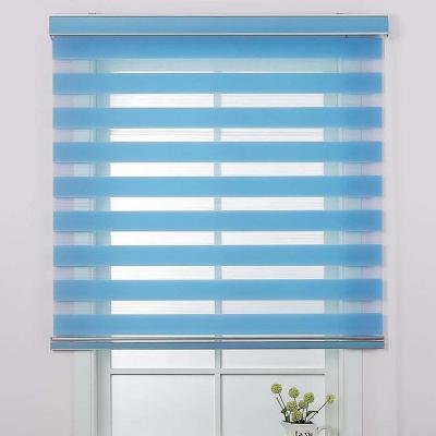 China Modern Horizontal Fabrics Window Shades Blackout Roller Zebra Blind For Decoration for sale