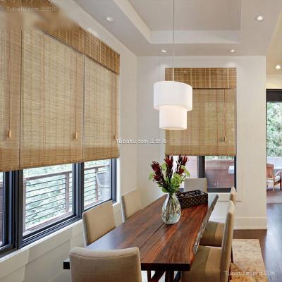 China Traditional 100% Wooden Bamboo Blinds For Garden Kitchen Store Rolls Rolls Bamboo Shade Curtain for sale