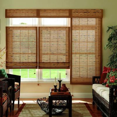 China Modern Eco - Friendly Natural Materials Roll Up Curtain Shades Bamboo Blinds For Insulation for sale