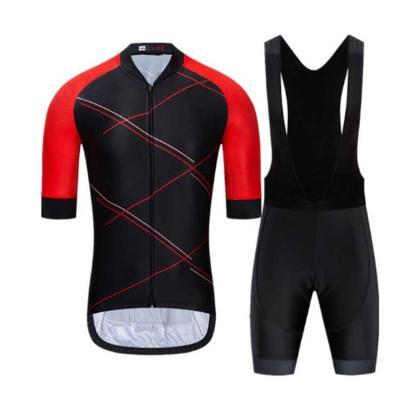 China Whoselale Pro Team Men Summer Cycling Jersey Antibacterial Bib Shorts Set Sponge Pad Bike Shirts Cycling Tank Top for sale