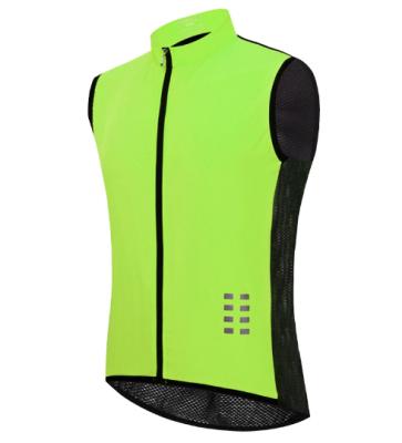 China Custom Made Cycling Vest Antibacterial Cycling Reflective Base Sleeveless Vest Windproof Cycling Vest Tank Top for sale