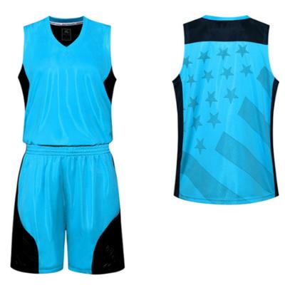 China Latest College Basketball Clothing Set Sublimation Print Antibacterial Cheap Custom Wholesale Basketball Jersey Uniform Design for sale